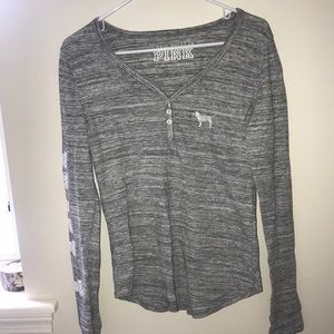 Grey long sleeve PINK